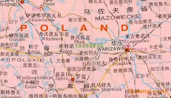 波兰地图中文地图全景截图1
