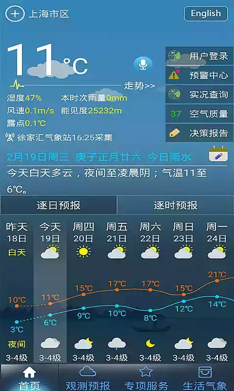上海气象局官网30天截图2